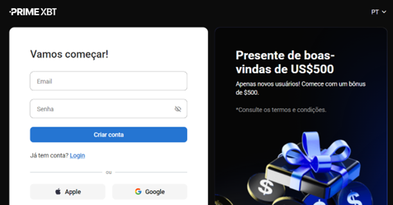 melhores corretoras de criptomoedas - PrimeXBT