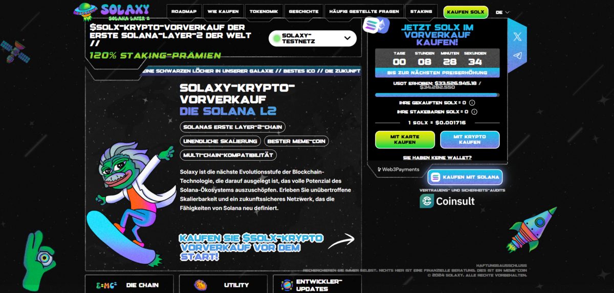 Solaxy Homepage