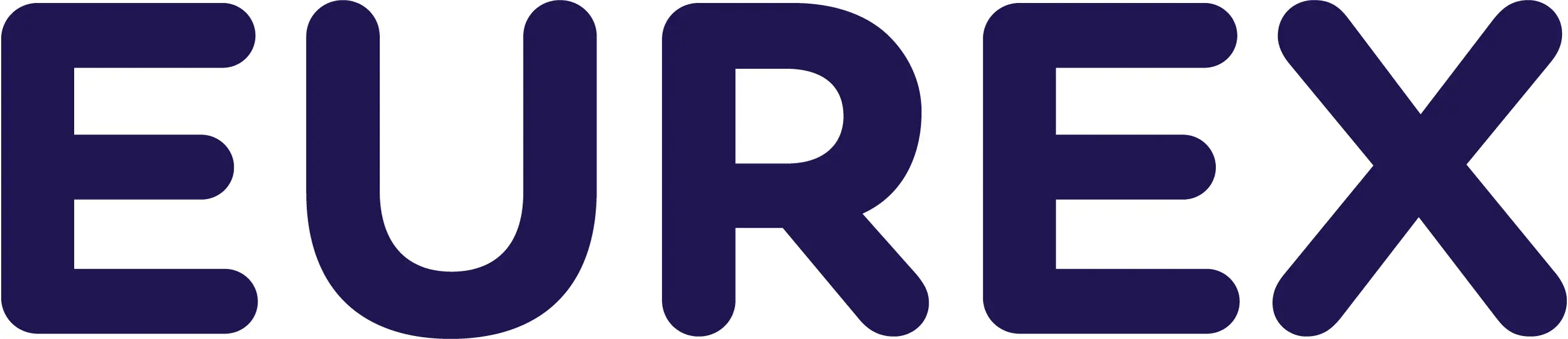 Das dunkelblaue Logo von Eurex auf weißem Hintergrund.