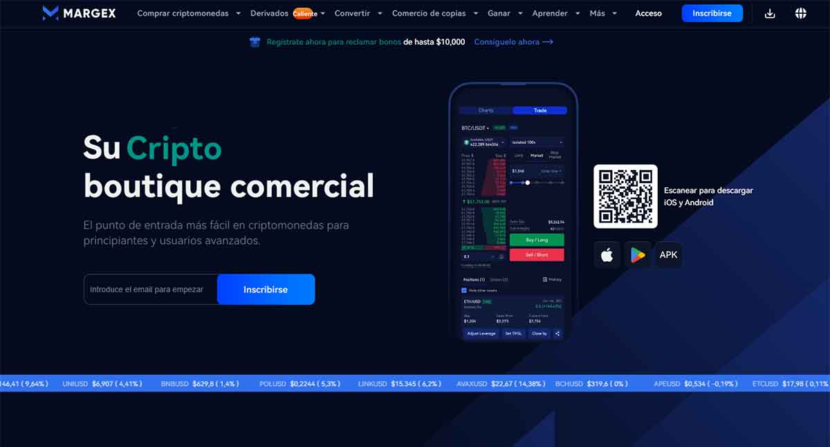 invertir chainlink Margex