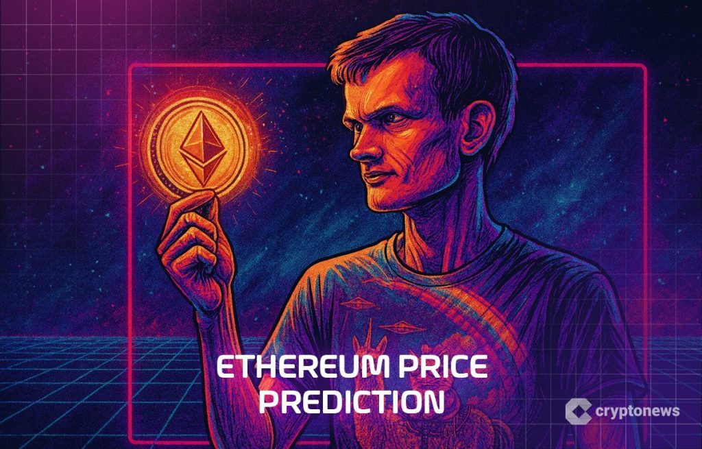 Ethereum-logo Vitalik Buterinin kädessä piirroskuvassa