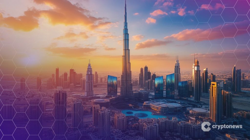 stablecoin hyväksyntä artikkelin kuvituksena kaupunkimaisema Dubaista