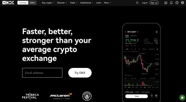 Piattaforma di trading sui futures crypto OKX