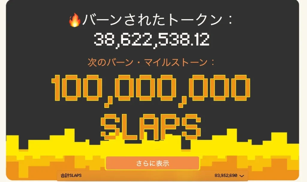 CatSlap(SLAP)のバーントークン数
