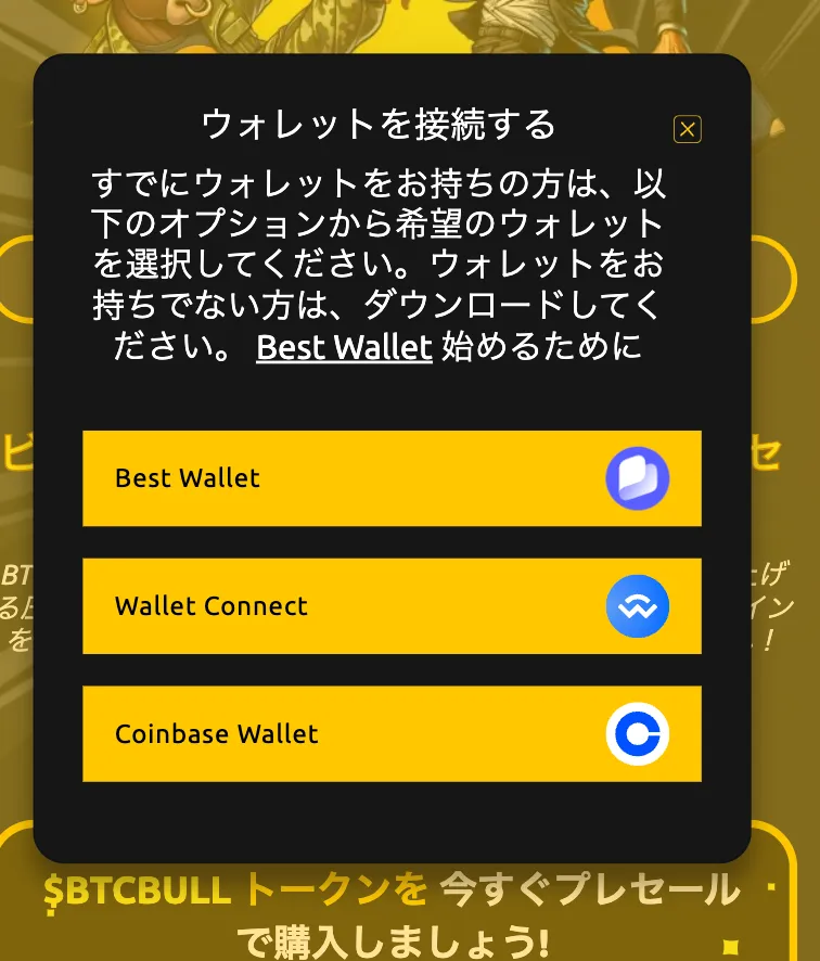 Bitcoin Bull(BTCBULL)の接続