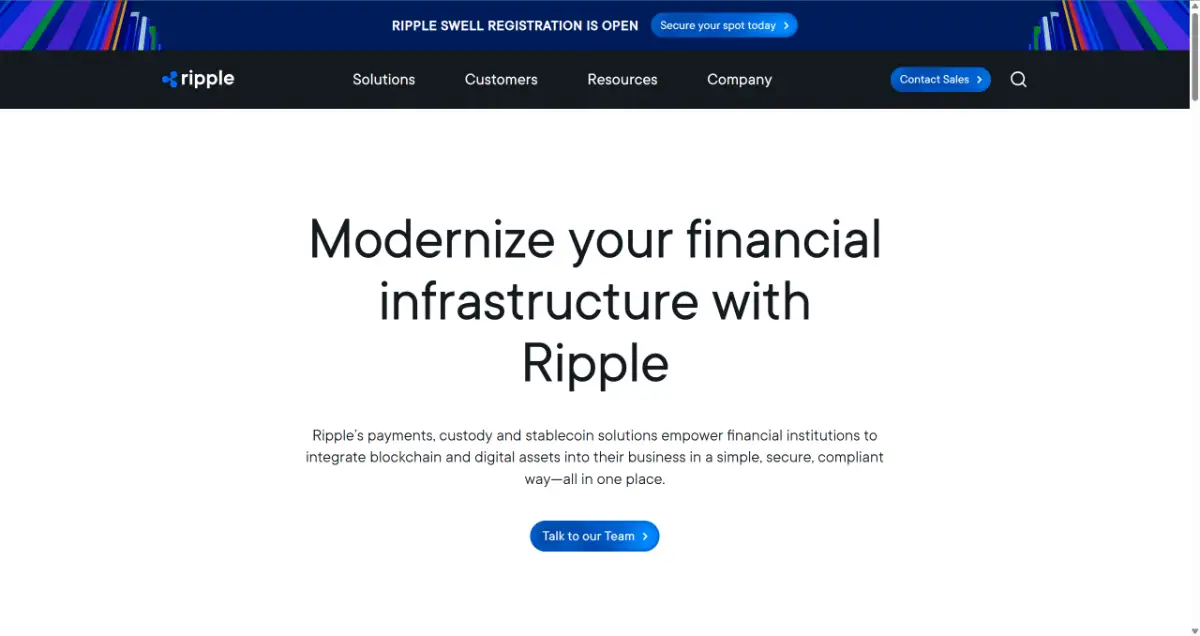 リップル（XRP）の公式ホームページ