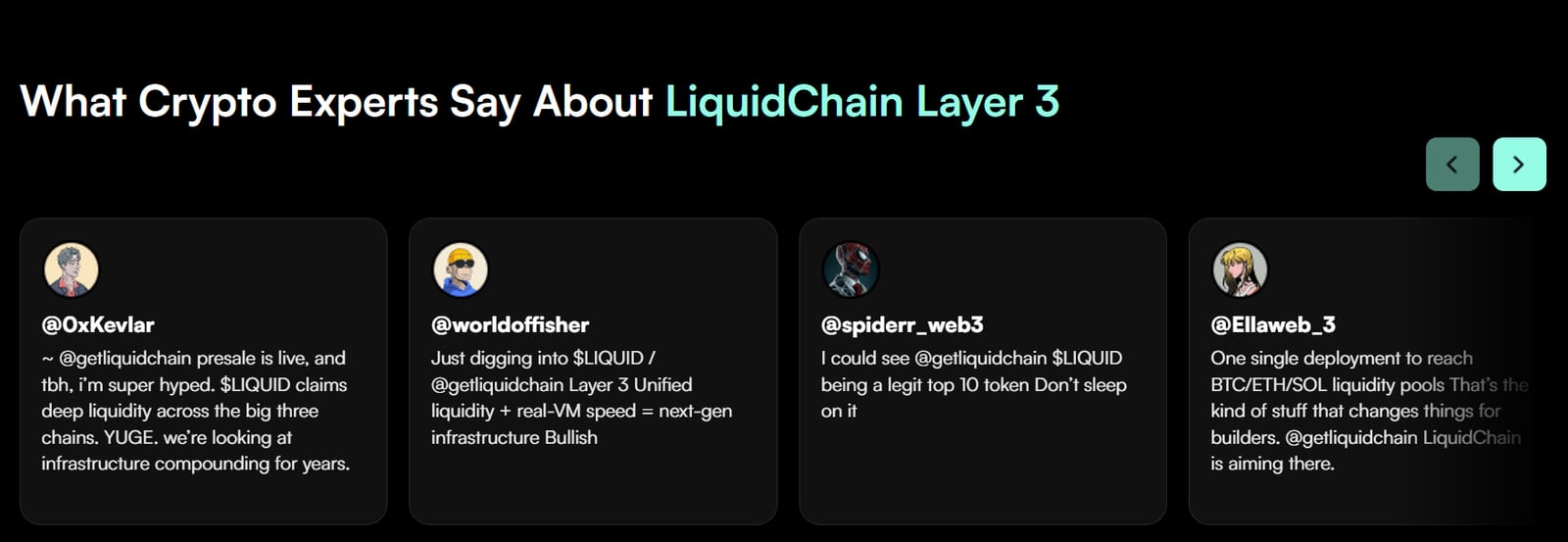 LiquidChain $LIQUID presale volgens crypto experts Wat crypto experts zeggen over de LiquidChain $LIQUID presale