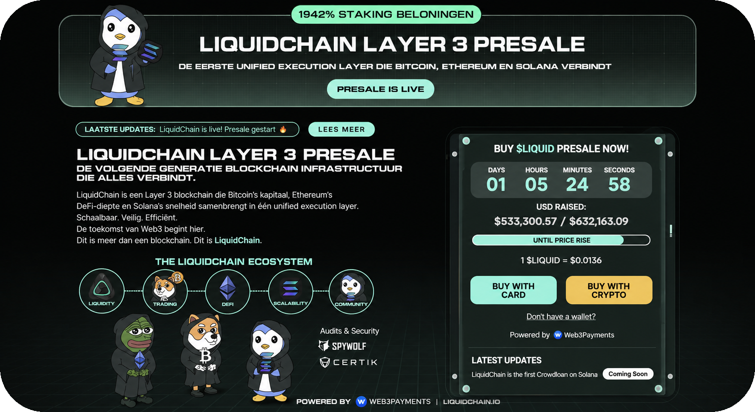 LiquidChain presale $LIQUID LiquidChain presale $LIQUID Layer 3 blockchain