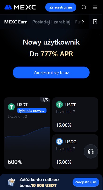 MEXC informacje o stakingu