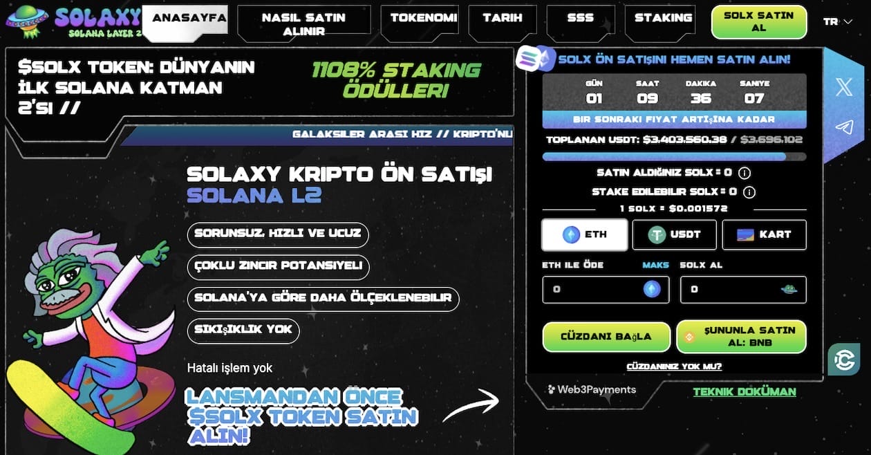 Yeni Altcoin Fırsatları Solaxy