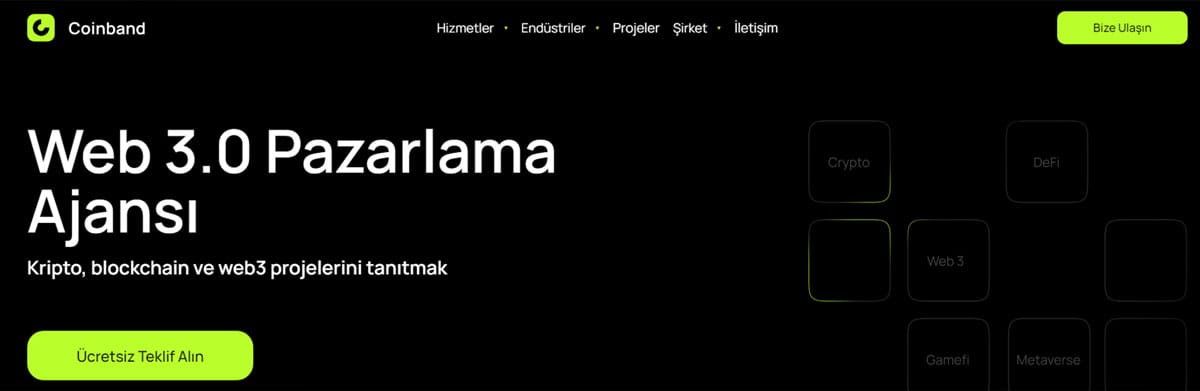 En İyi Kripto Pazarlama Ajansları - Coinband
