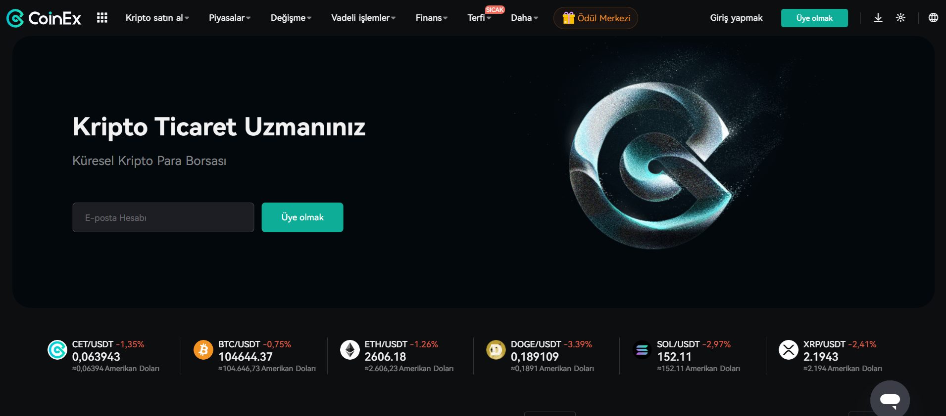 Faizsiz nakit avans çekimi için tercih edilen CoinEx incelemesi
