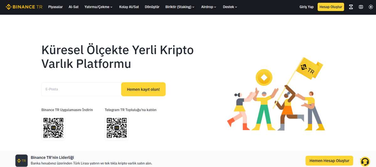 Binance borsasında kripto para satın alma