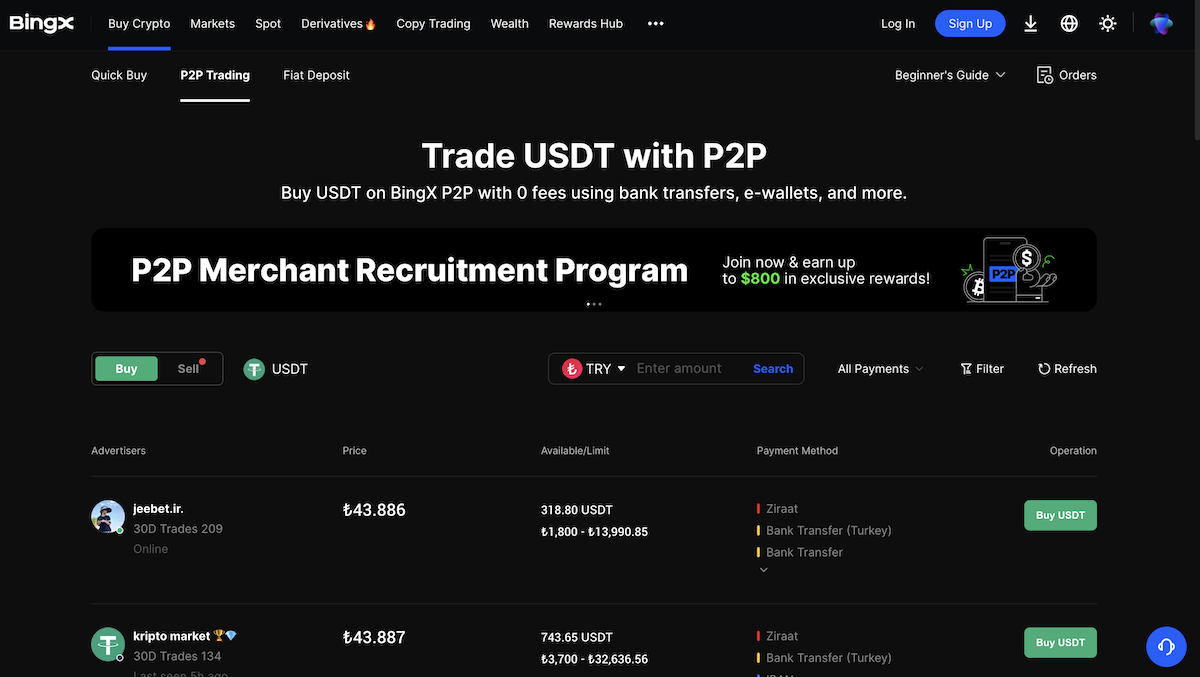 BingX bankadan kripto para nasıl alınır