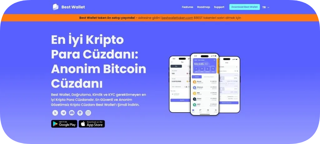 Best Wallet – Güvenlikte Yenilikçi Yaklaşım sunarak En güvenilir kripto borsaları arasında öne çıkan seçenek