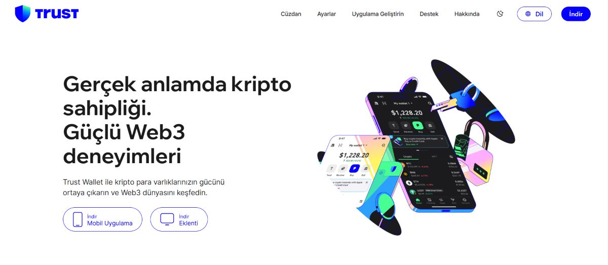 en iyi merkeziyetsiz kripto cüzdanalrı - Trust Wallet