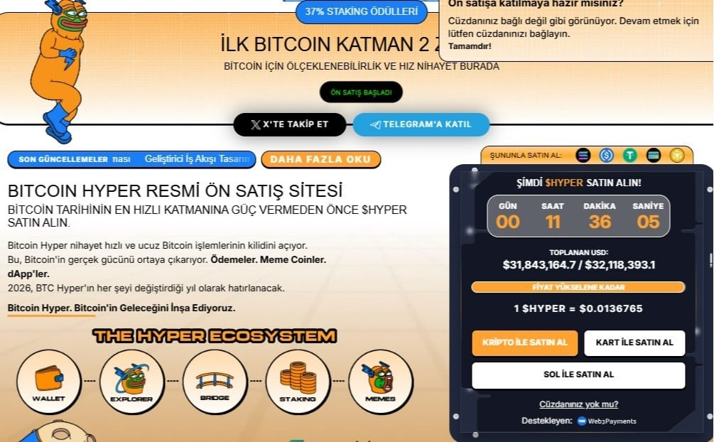 bitcoin hyper ön satışı