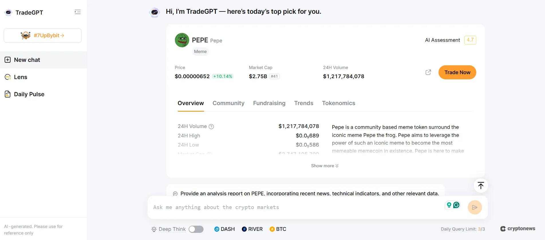 bybit, tradegpt ai-powered trading tool