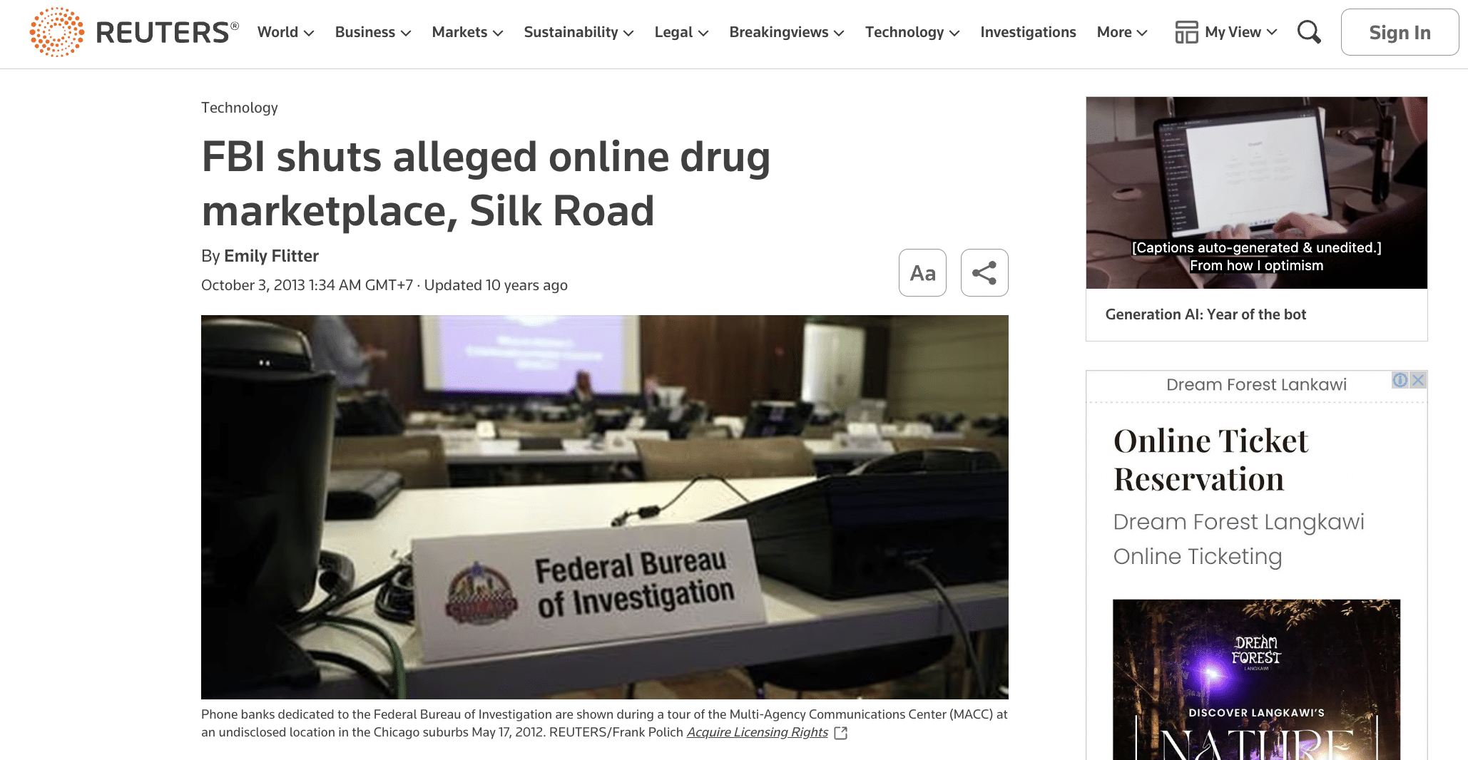 FBI shuts down the Silk Road