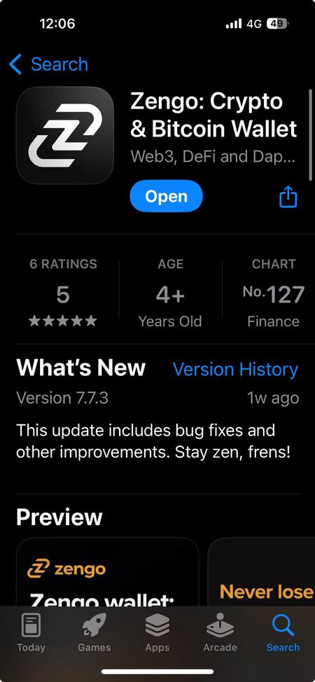 Zengo app store