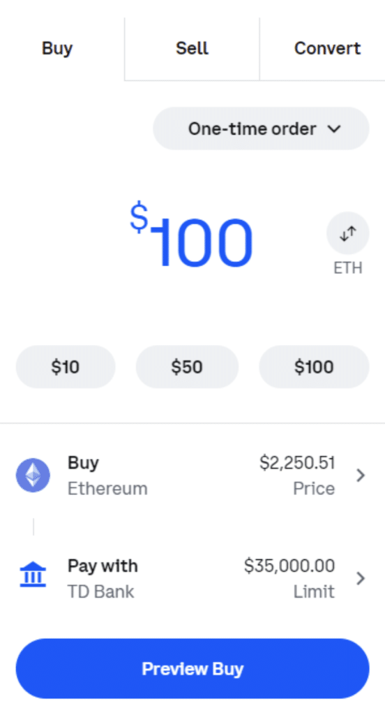 coinbase buy eth