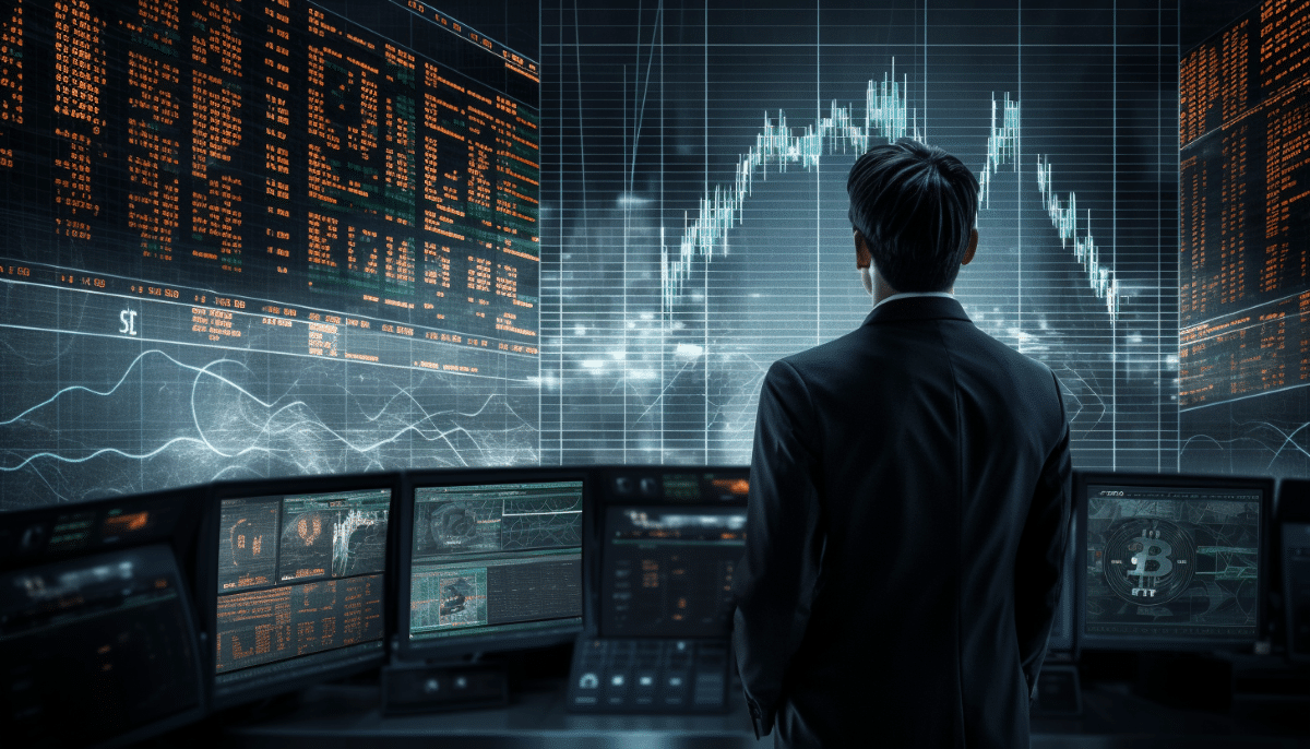 Trader die XRP koers bekijkt.