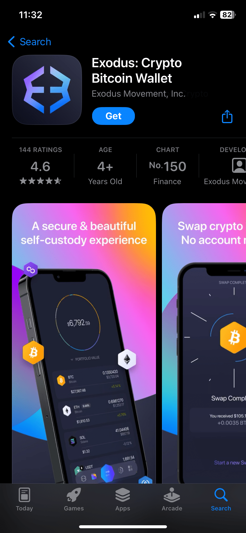 search results for exodus on the app store