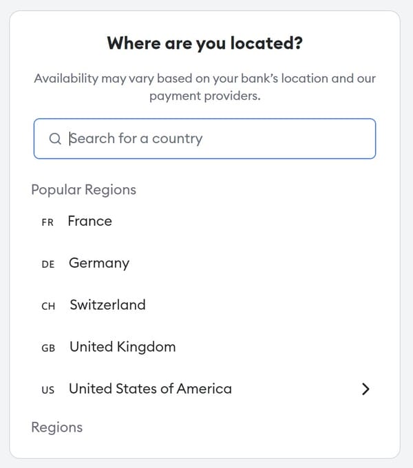 metamask region