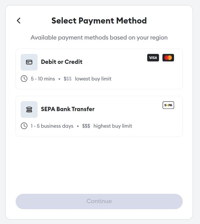 metamask payment methods