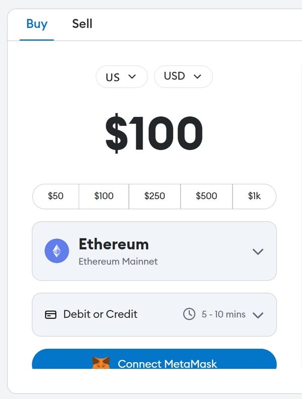 metamask crypto purchase