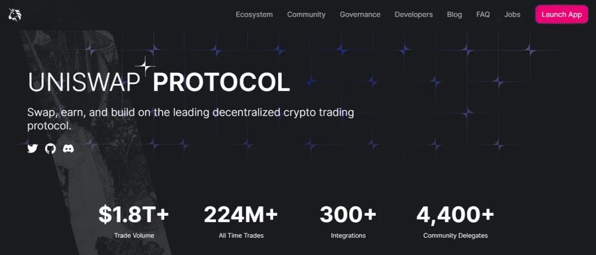 Decentralized exchange DEX Uniswap