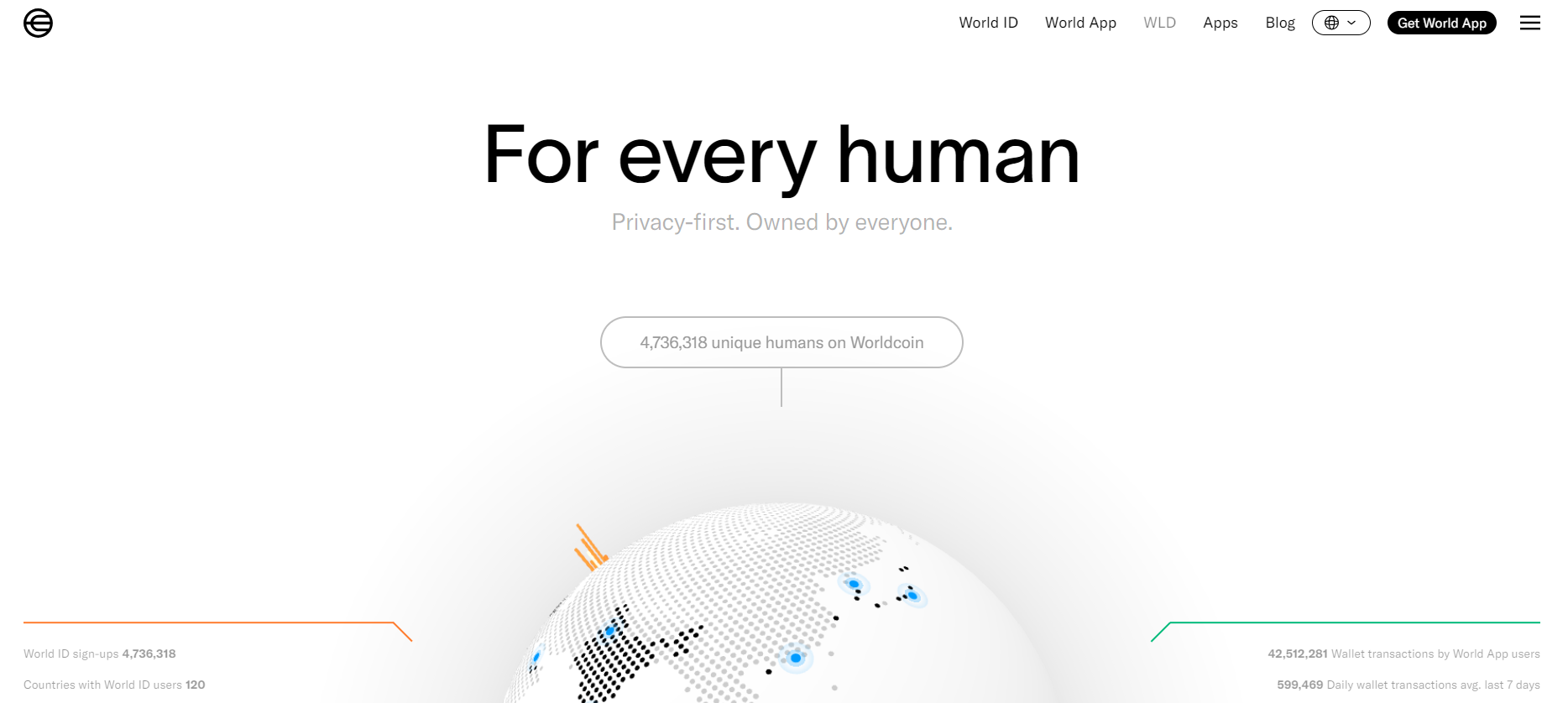 Worldcoin homepage