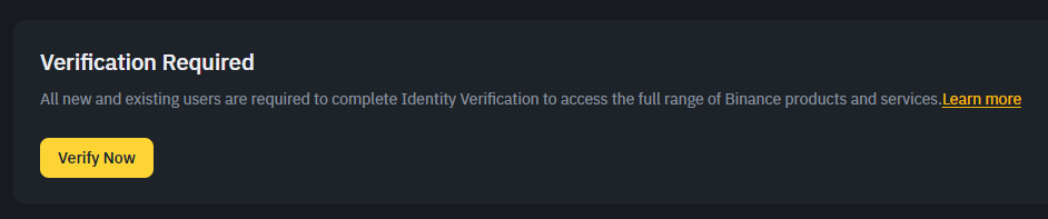Verifying docs on Binance