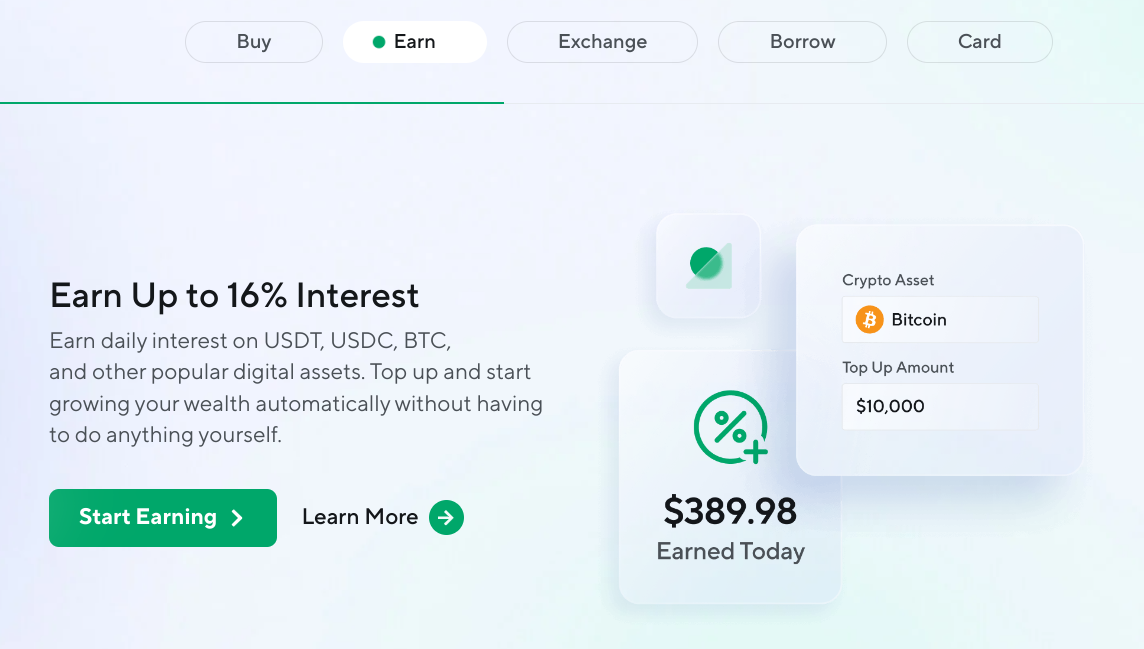 nexo earn