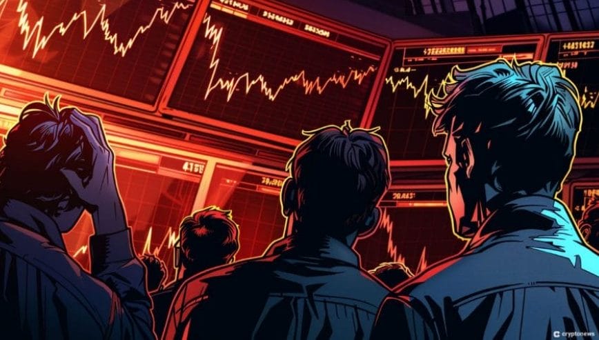 Investors looking at a crypto price chart