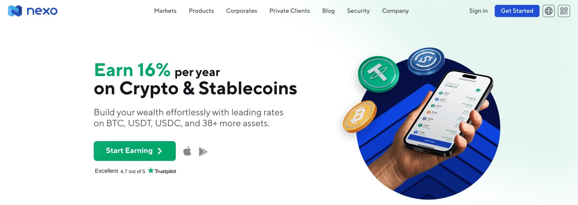 nexo crypto savings account