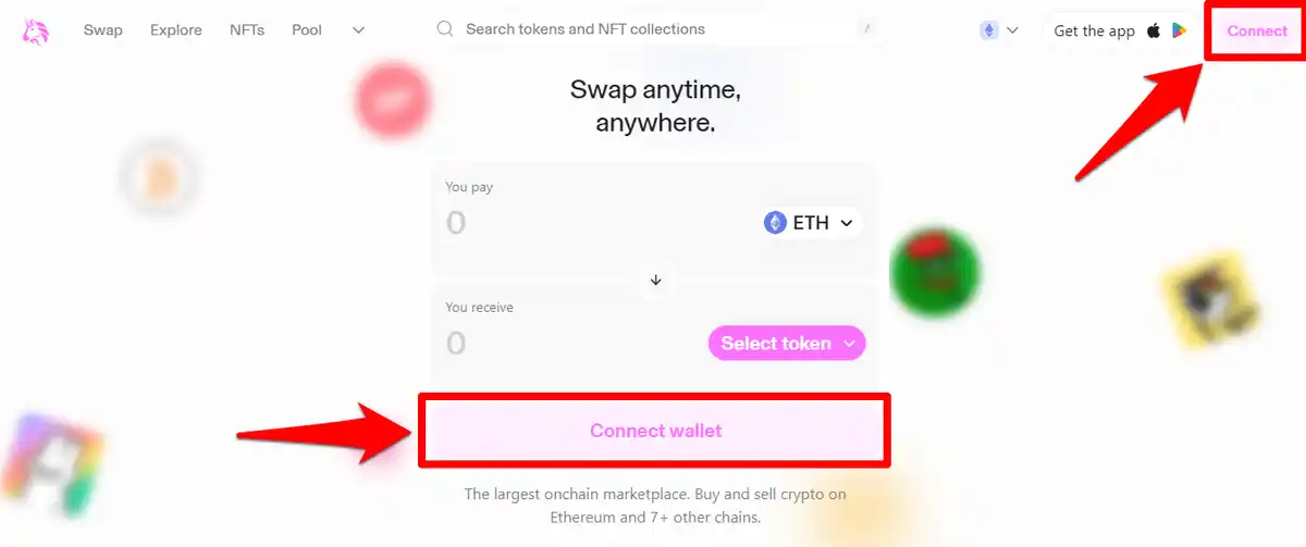 How to link Metamask to Uniswap: Step 2