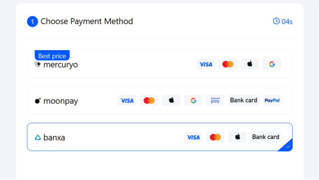 mexc payment methods