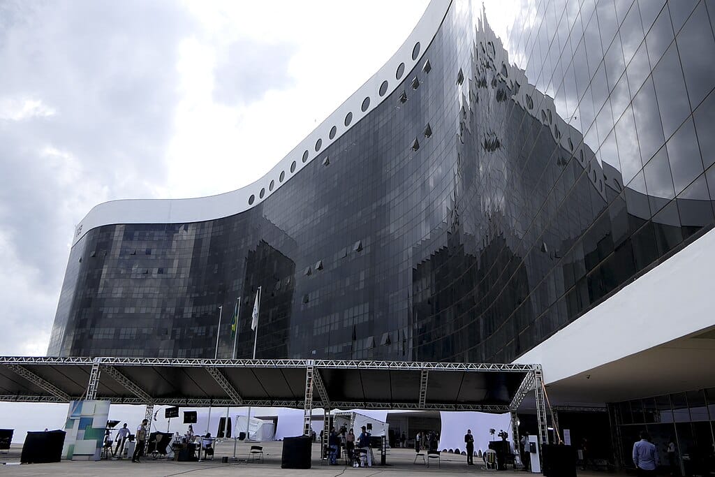 The headquarters of the Brazilian electoral court.