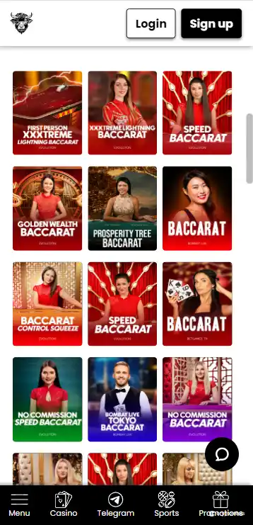 baccarat at no account casinos