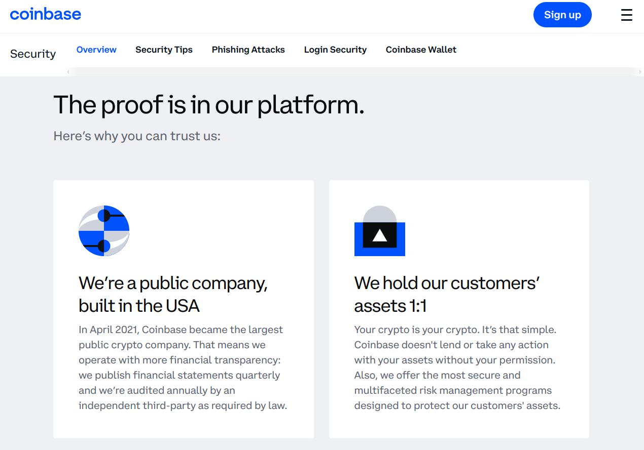 coinbase security