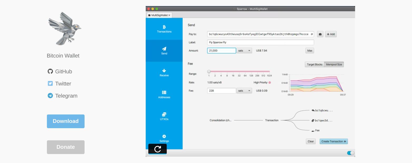 sparrow bitcoin wallet
