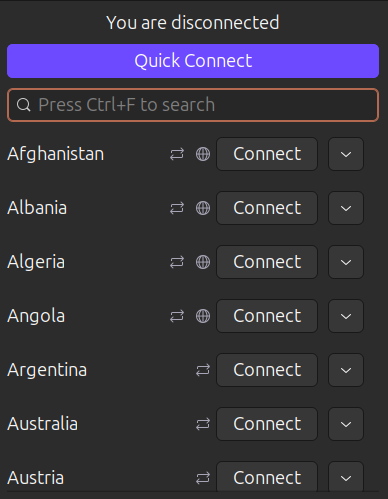 vpn choose country