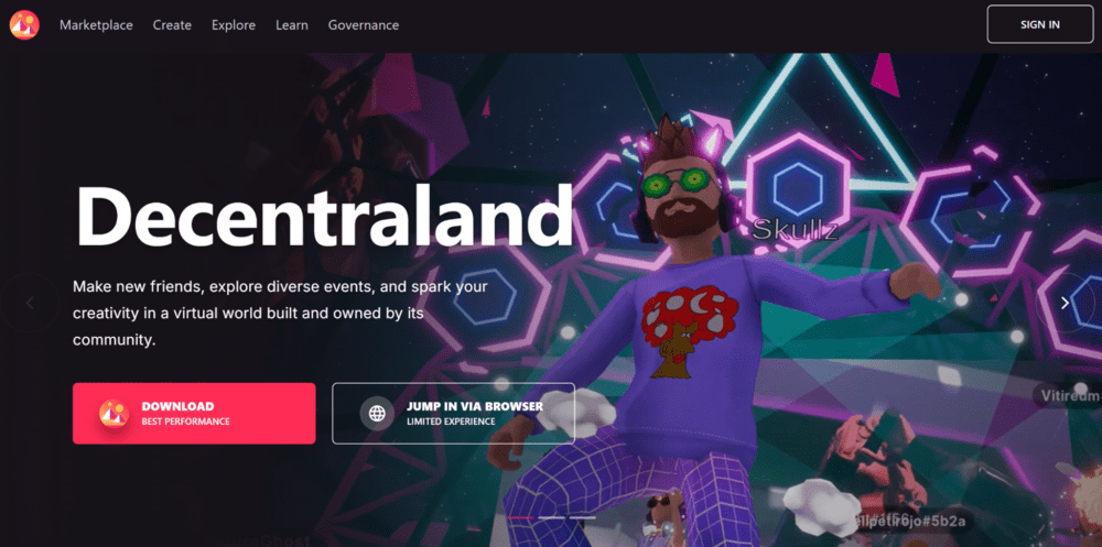 Decentraland Home Page $MANA Price Prediction