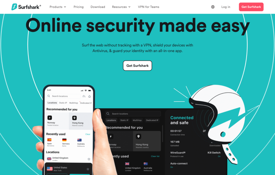 Surfshark is ready to transport you to over 100 countries and even provides a dedicated IP address!