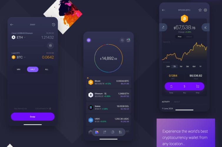 Swap and stake cryptocurrency with Exodus while always retaining ownership of your tokens!