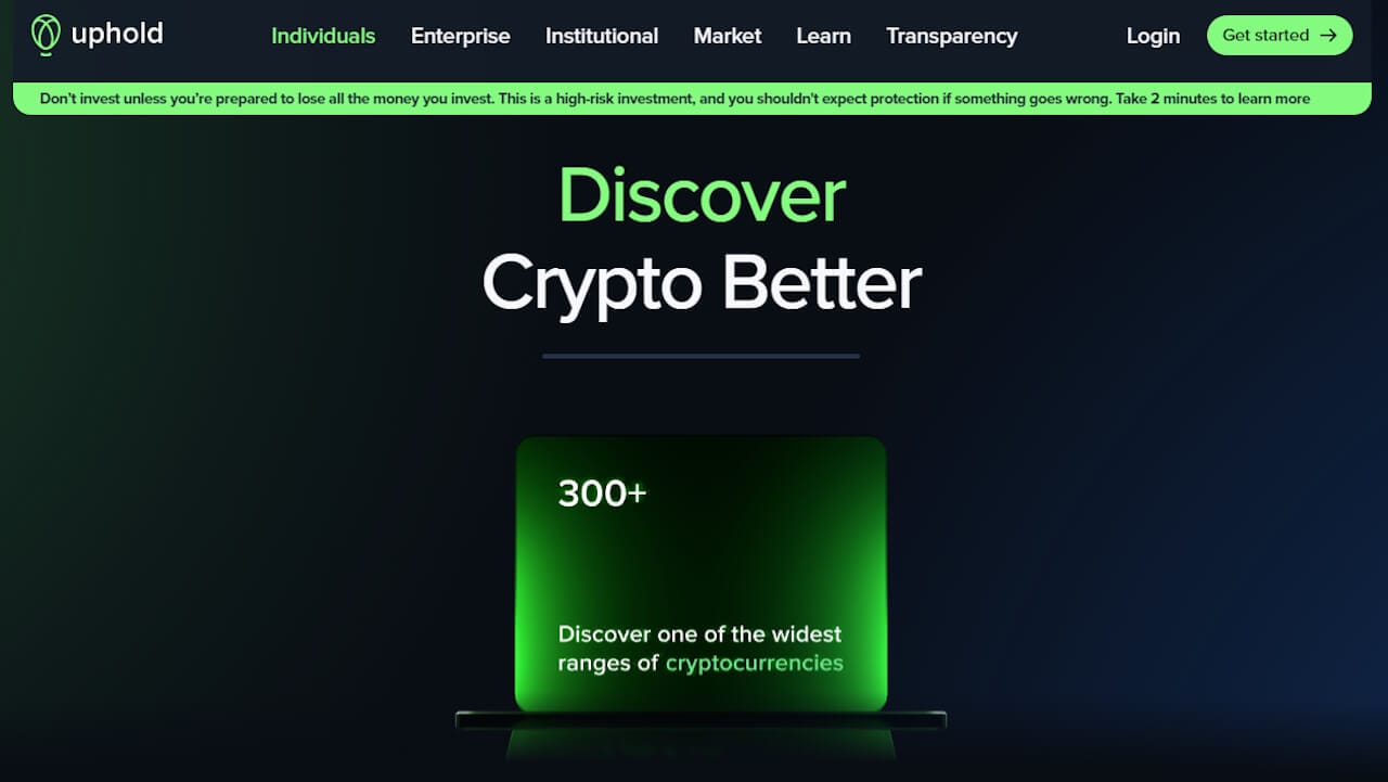 uphold home page