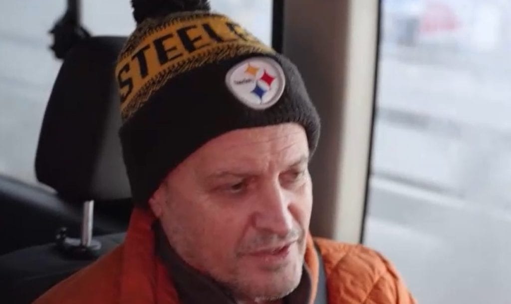The American teacher Marc Vogel on his way to a Russian airport last week.