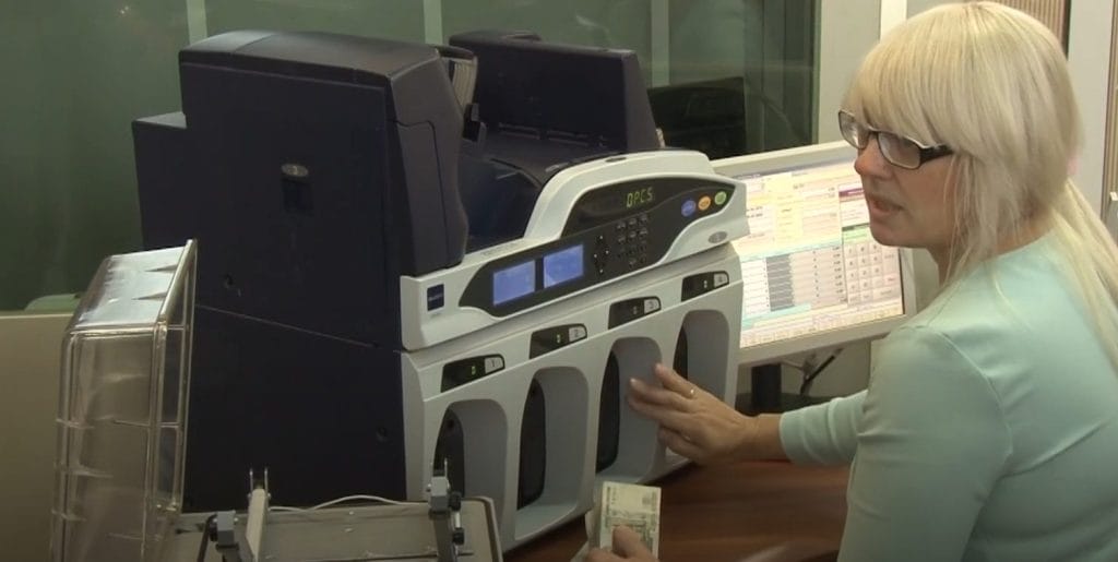 A Russian Central Bank employee.