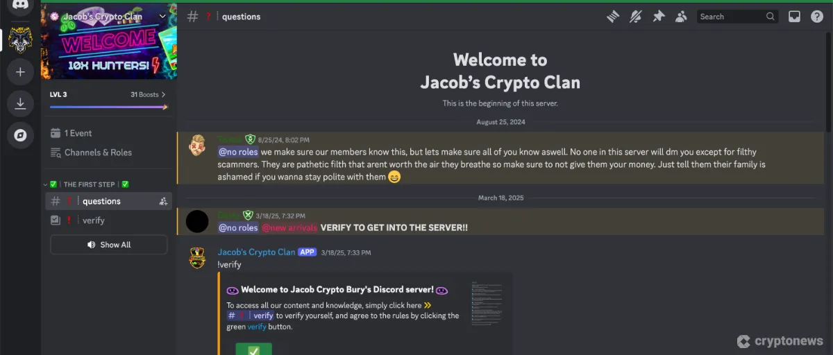 Jacob discord channel